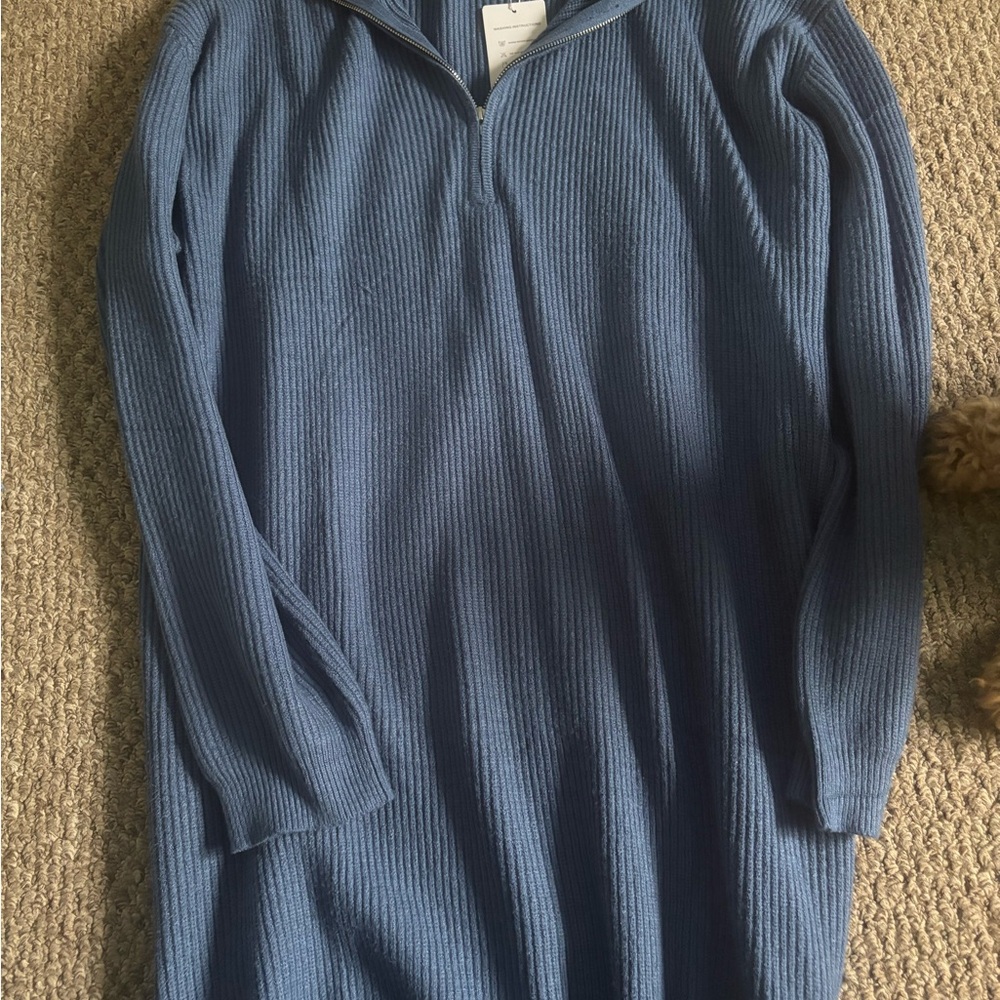 Woman  Blue Sweater